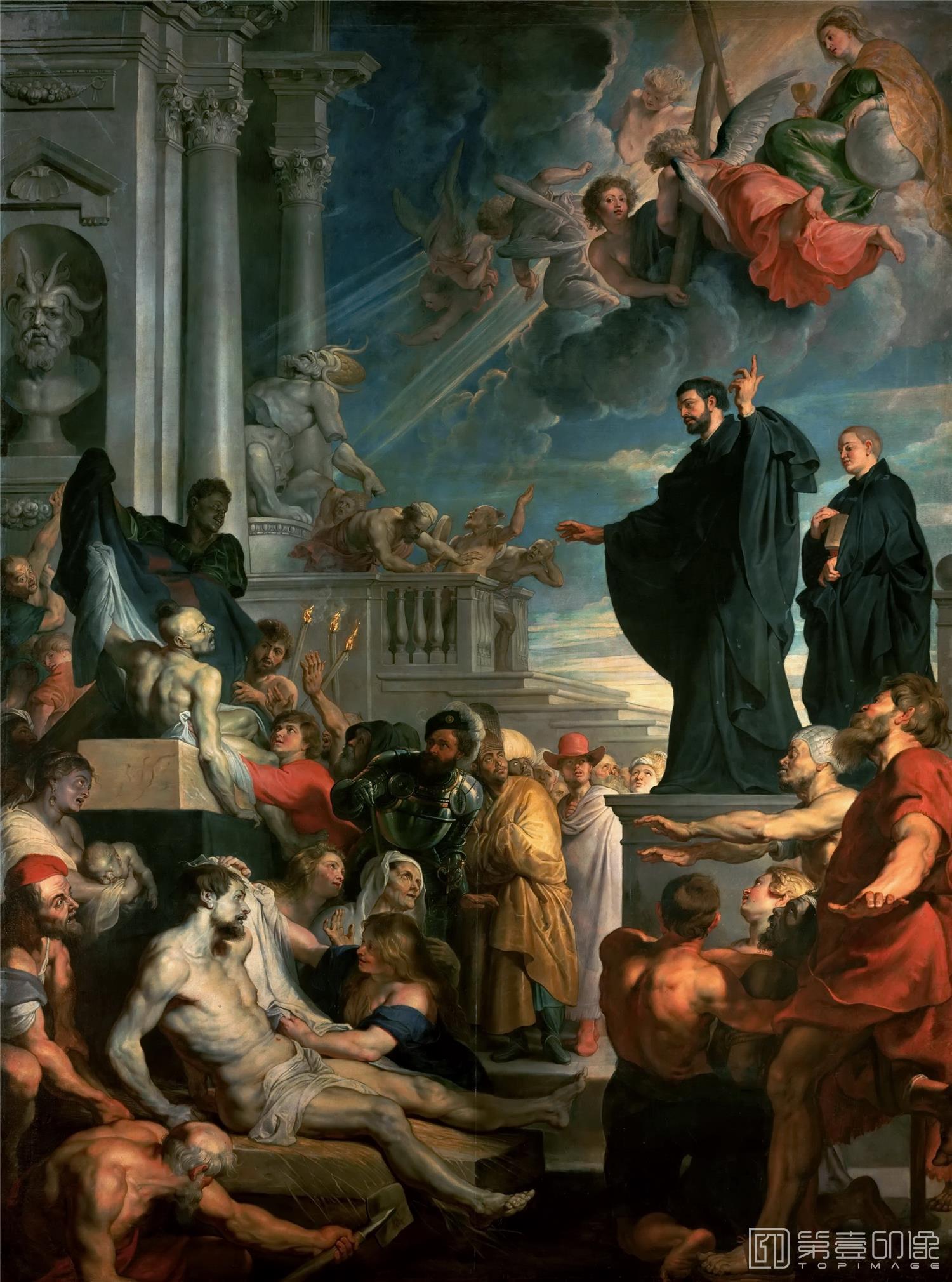 油画-奥地利维也纳艺术史博物馆-Peter Paul RubensMiracle of Saint Francis Xavier-664